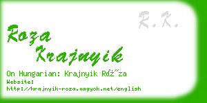 roza krajnyik business card